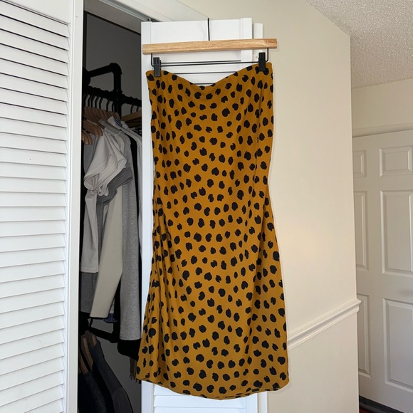 Madewell ‘Midi Slip Skirt’ in Painted Spots/Leopard - Picture 1 of 7